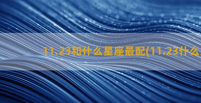 11.23和什么星座最配(11.23什么意思)