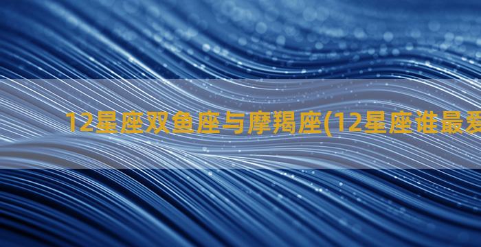 12星座双鱼座与摩羯座(12星座谁最爱双鱼座)