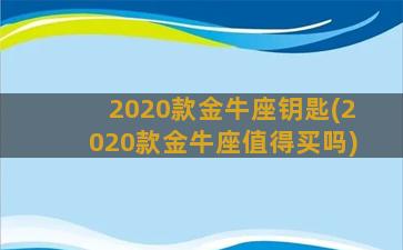 2020款金牛座钥匙(2020款金牛座值得买吗)