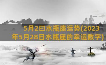 5月2曰水瓶座运势(2023年5月28日水瓶座的幸运数字)