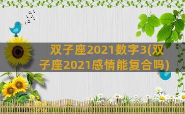 双子座2021数字3(双子座2021感情能复合吗)