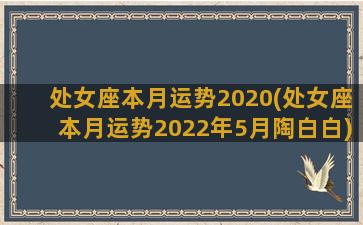 处女座本月运势2020(处女座本月运势2022年5月陶白白)