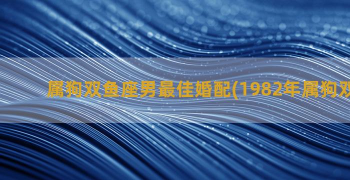 属狗双鱼座男最佳婚配(1982年属狗双鱼座男)