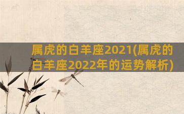 属虎的白羊座2021(属虎的白羊座2022年的运势解析)