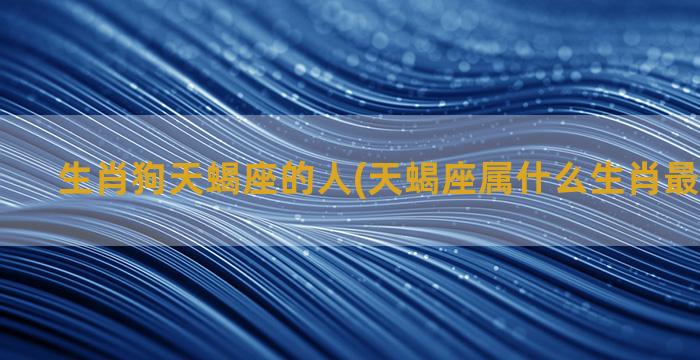 生肖狗天蝎座的人(天蝎座属什么生肖最容易成功)